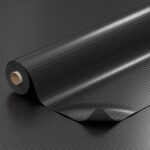 PVC Bodenbelag Vinylboden Noppen 1mm Antirutschmatte Noppenmatte Meterware Schwarz 140cm Breit