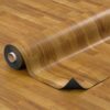 PVC Bodenbelag Holzoptik Hellbraun Meterware Vinylboden Fußbodenbelag 140cm Breit Bodenschutzmatte – 100x140cm