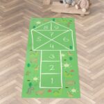 Spielmatte Hüpfspiel Teppich Läufer Hüpfspiel abwaschbar rutschfest Briefhopse 75x194cm