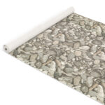 Weichschaummatte Badematte Weichschaum Bad Kieselsteine Grau Breite 130cm Meterware