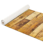 Weichschaummatte Bad Weichschaum Badematte Beige Natur Holz Breite 65cm Meterware