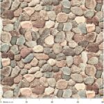 Weichschaummatte Badematte Kieselsteine Mehrfarbig Breite 80cm Meterware