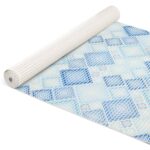 Weichschaummatte Badematte Karo Blau Breite 80cm Meterware