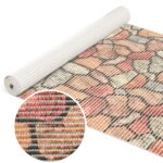 Weichschaummatte Badematte Pflastersteine Braun Breite 80cm Meterware