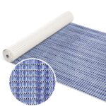 Weichschaummatte Bad Weichschaum Badematte Leinenoptik Blau Breite 65cm Meterware