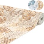 Weichschaummatte Bad Weichschaum Badematte Palmenblätter 2 Farben Braun Blau 65cm Breite