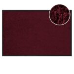 Fußmatte Schmutzfangmatte QUEEN Sauberlaufmatte Schmutzmatte mit Gummirand für innen & außen 5 Größen Bordeaux