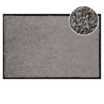 Fußmatte Schmutzfangmatte QUEEN Sauberlaufmatte Schmutzmatte mit Gummirand für innen & außen 5 Größen Grau