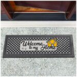 Schmutzfangmatte Fußmatte Türvorleger rutschfest Welcome Home 25x68cm