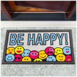 Schmutzfangmatte Fußmatte Türvorleger rutschfest Be Happy! - Glitzer 40x68cm