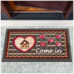 Schmutzfangmatte Fußmatte Türvorleger rutschfest Come In - Herz 40x68cm