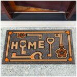 Schmutzfangmatte Fußmatte Türvorleger rutschfest Schlüssel Home 40x68cm