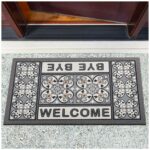 Schmutzfangmatte Fußmatte Türvorleger rutschfest Welcome Bye Bye 40x68cm