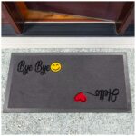 Fußmatte Schmutzfangmatte Türvorleger rutschfest Hello Bye Bye 40x70cm