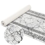 Weichschaummatte Bad Weichschaum Badematte  Breite 65cm Marmor Schwarz