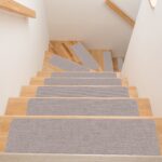 Treppenteppich Stufenmatte Treppenstufen Teppich selbsthaftend Stufenmatte Rechteckig NEMESIS Beige