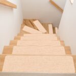 Treppenteppich Stufenmatte Treppenstufen Teppich selbsthaftend Stufenmatte Rechteckig NEMESIS Creme