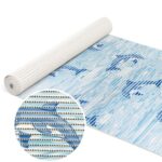 Badematte aus Meterware Delfine Maritim Blau Breite 65cm Weichschaummatte Badvorleger 55cm