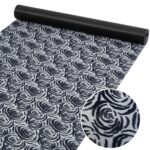 Läufer Flur Teppichläufer Küchenläufer rutschfest Rosen Grau Breite 65cm / 100cm