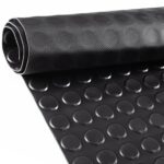 Noppenmatte Gummimatte Meterware TPE Gummiläufer Gummi Bodenbelag Noppen 3mm Schwarz Breite 140cm