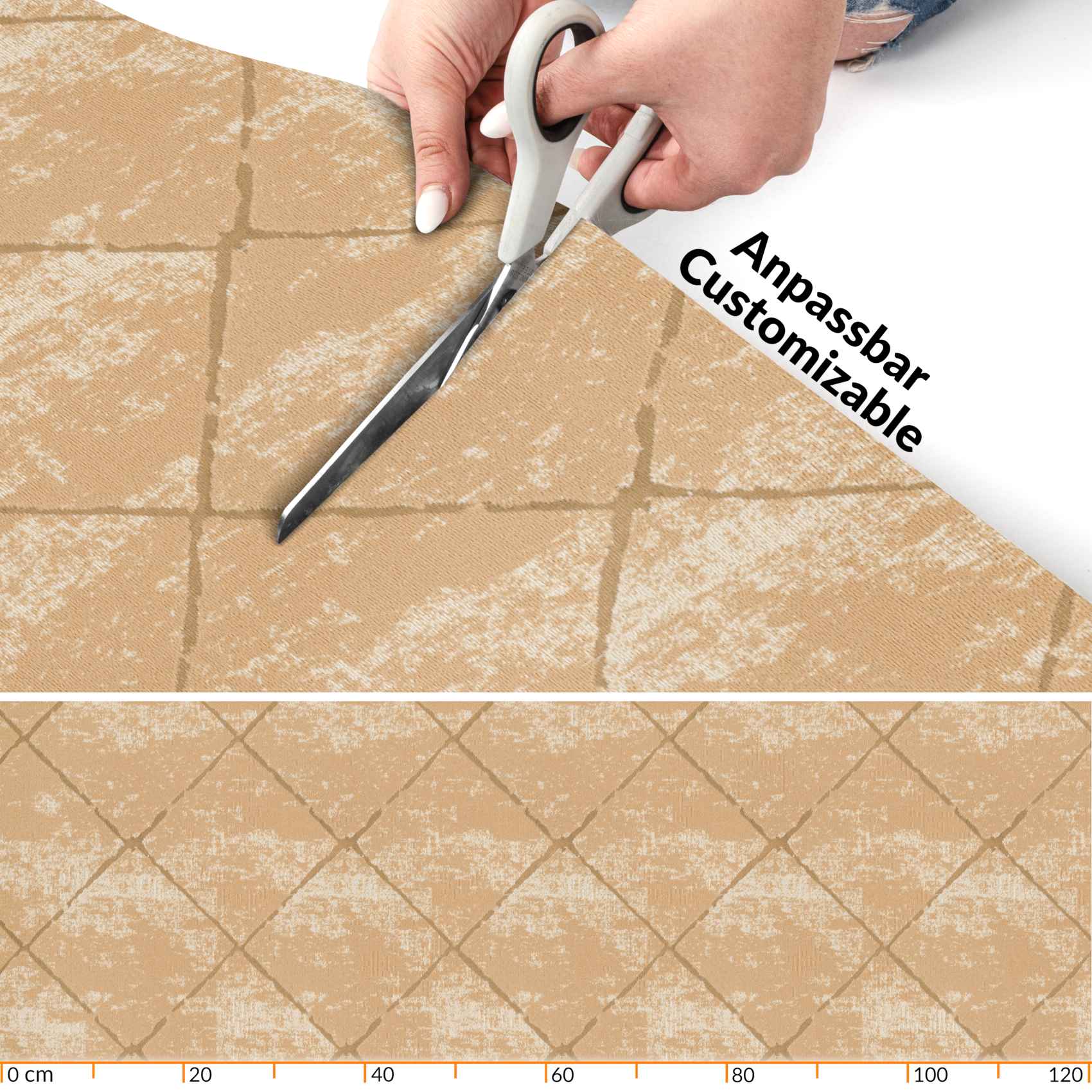 Küchenläufer Teppich Läufer abwaschbar Flurteppich Aydi / 3 Farben / 3 Breiten