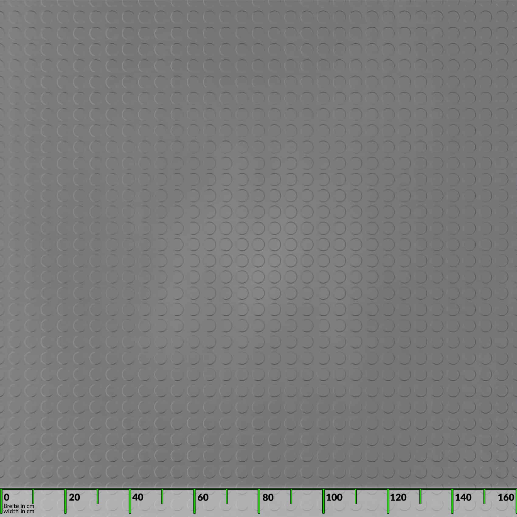 Noppenmatte Gummimatte Meterware TPE Gummiläufer Gummi Bodenbelag Noppen 3mm Grau Breite 140cm – 100 x 140 cm