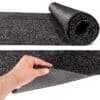 Schmutzfangteppich Sauberlaufmatte Schmutzfangmatte Flur Teppich Teppichläufer Läufer Flur POET Breite 100cm Schwarz – 100x100cm