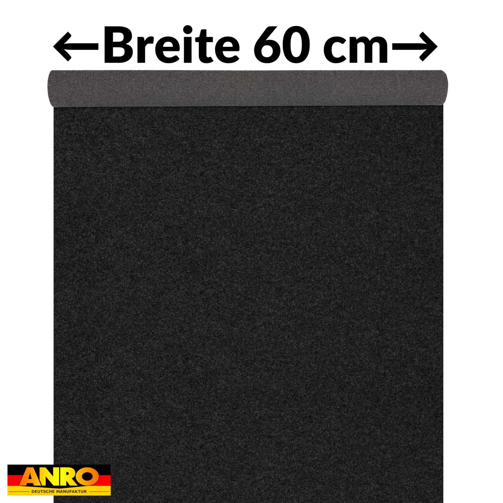 Messeteppich Meterware Eventteppich Läufer Teppich für Messe Events Büro BFL-S1 Anthrazit – 60 cm, 100 cm