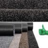 Schmutzfangteppich Sauberlaufmatte Schmutzfangmatte Flur Teppich Teppichläufer Läufer Flur POET Breite 100cm Schwarz – 100x100cm