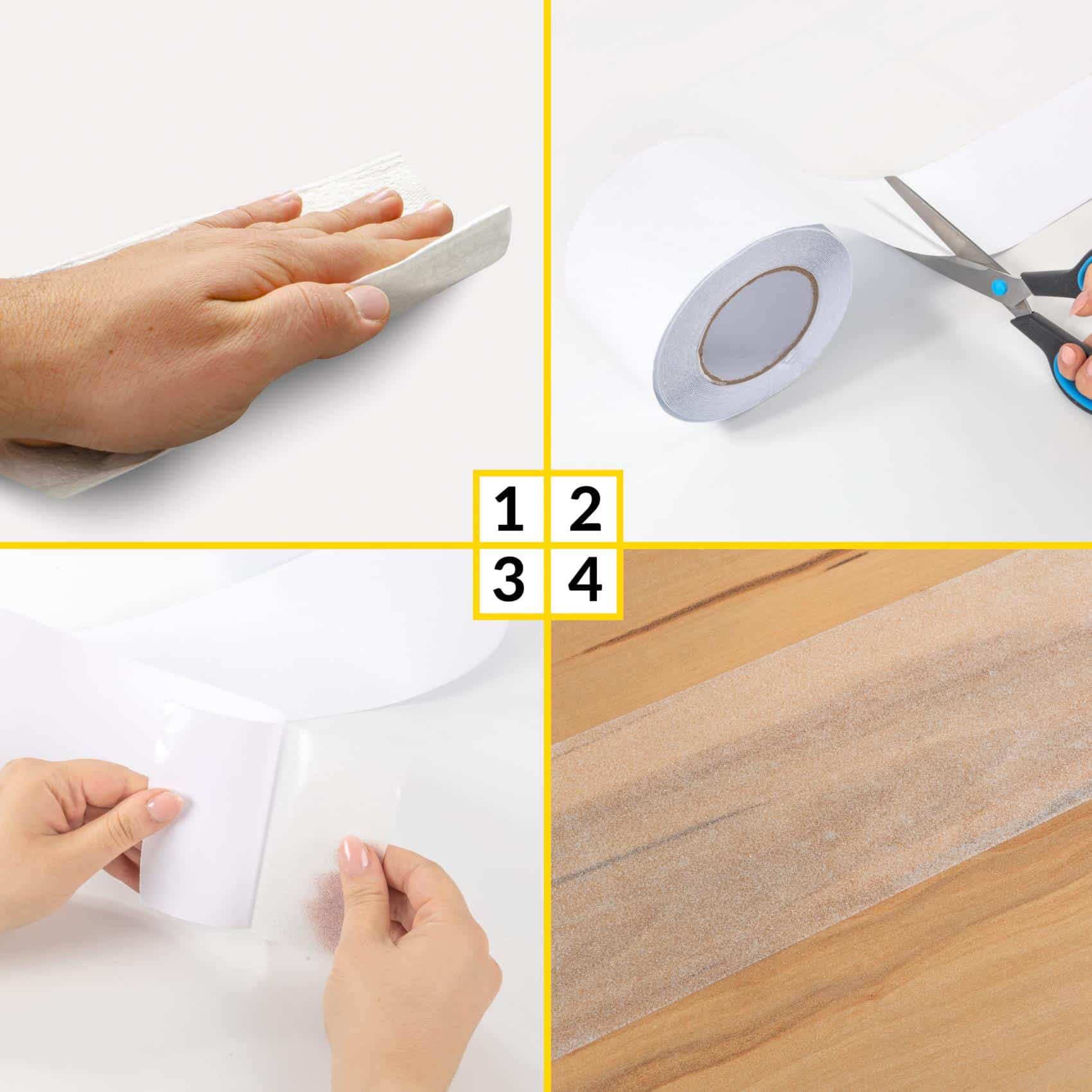 Antirutsch Klebeband selbstklebend anti-rutsch Tape Band Klebestreifen FixoFlex Breite 5 & 10cm Transparent 10m Rolle – 5cm x 10m