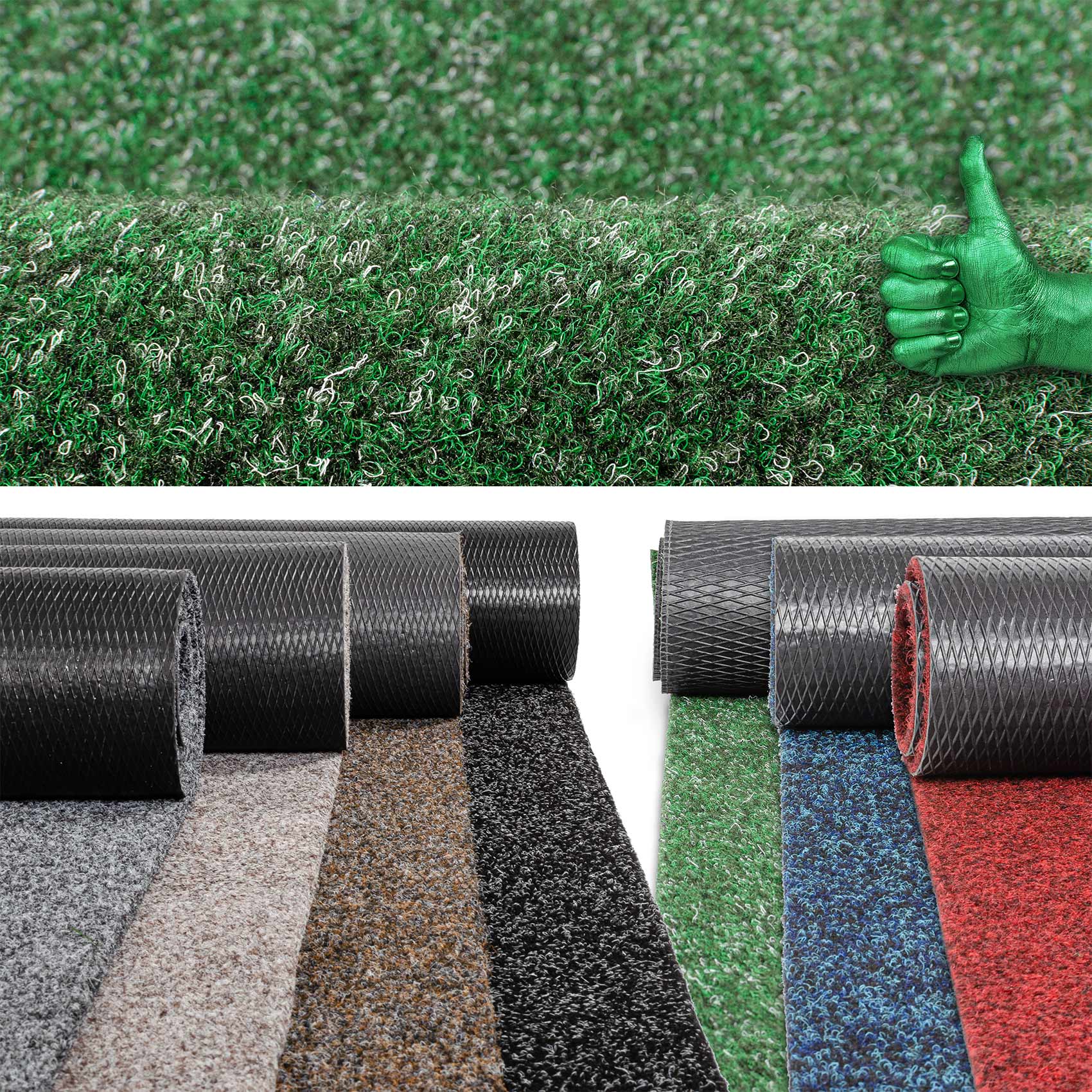 Schmutzfangteppich Grün Sauberlaufmatte Flur Teppich Teppichläufer Läufer Flur POET Breite 100cm