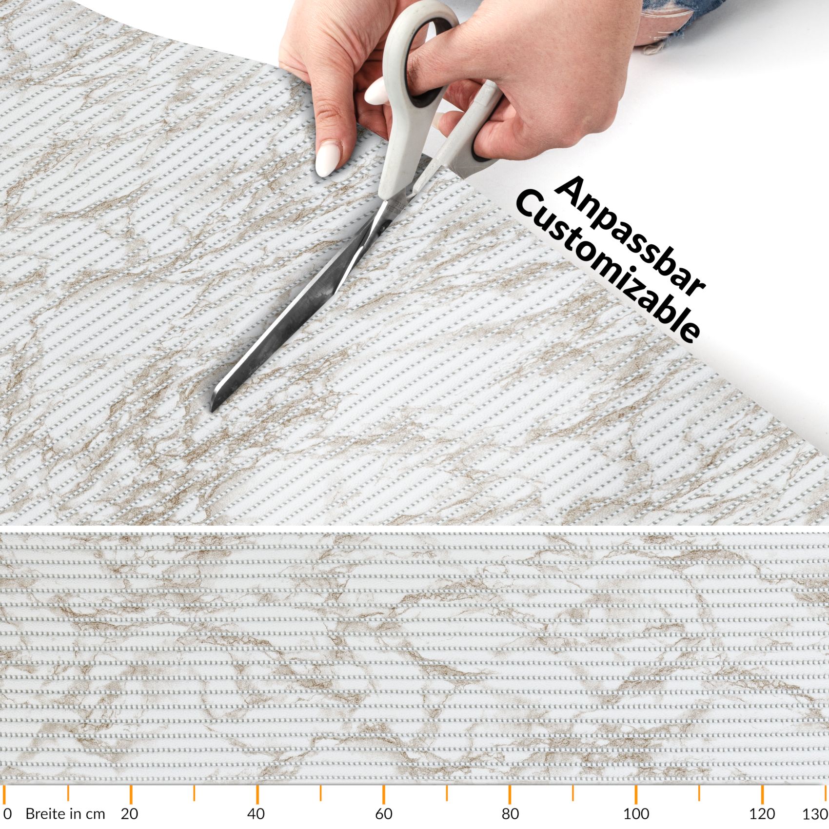 Weichschaummatte Badematte Marmor Braun 90x55cm