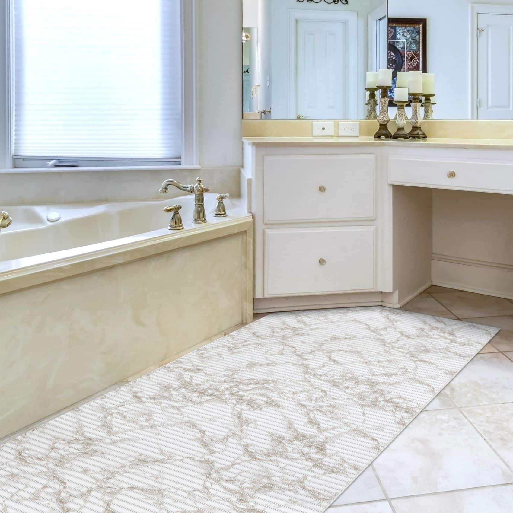 Weichschaummatte Badematte Marmor Braun 90x55cm