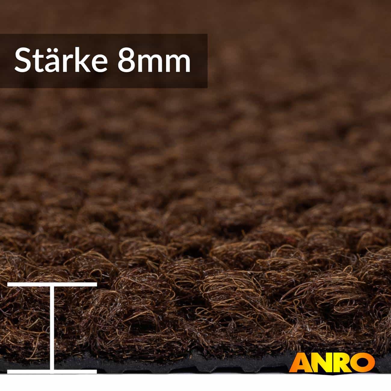 Teppichläufer Schmutzfangmatte Flur Läufer Schmutzfangläufer Teppichboden robust rutschfest Sauberlaufmatte Meterware 120 cm Braun