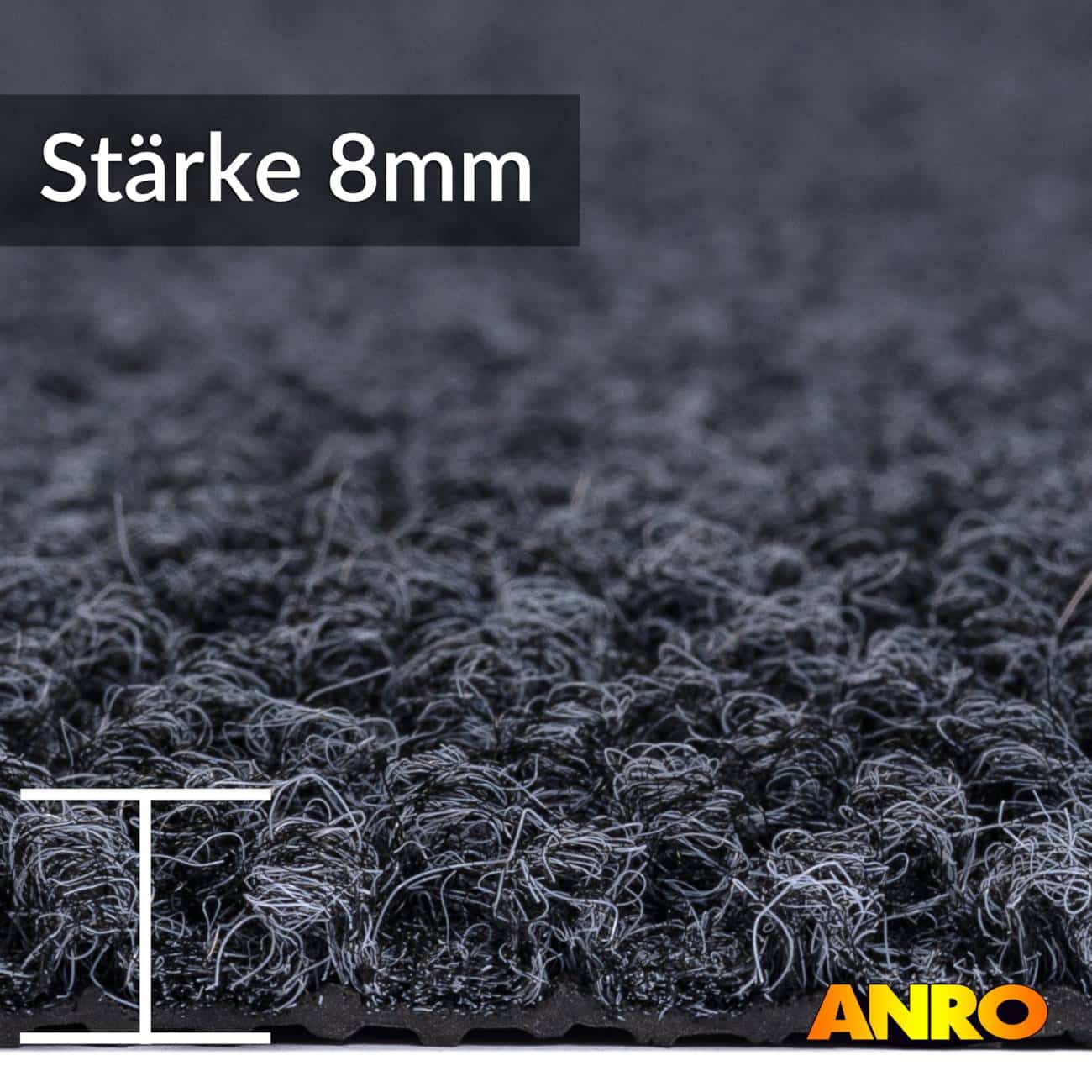 Sauberlaufmatte Teppichläufer Schmutzfangmatte Flur Läufer Teppich BOB Grau Schmutzfangläufer robust Meterware 120cm