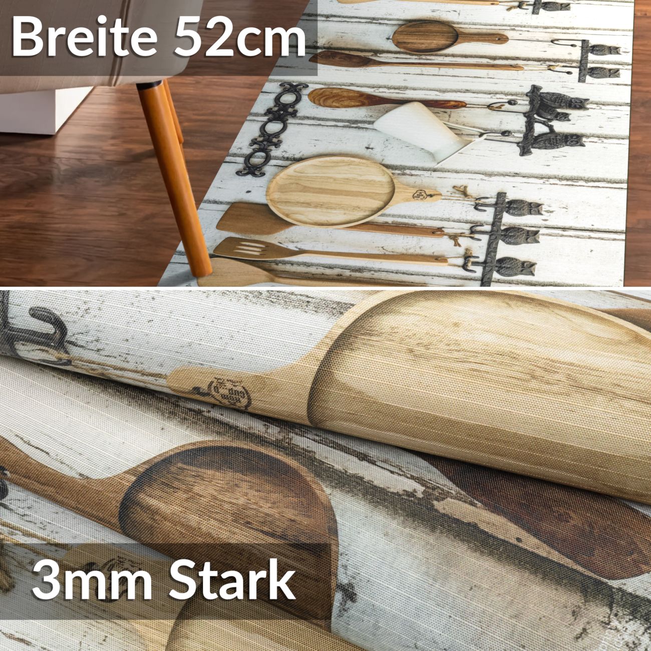 Küchenläufer Küchenteppich Läufer Flur Teppichläufer Sprinty Cucina New Mehrfarbig 50cm Breit