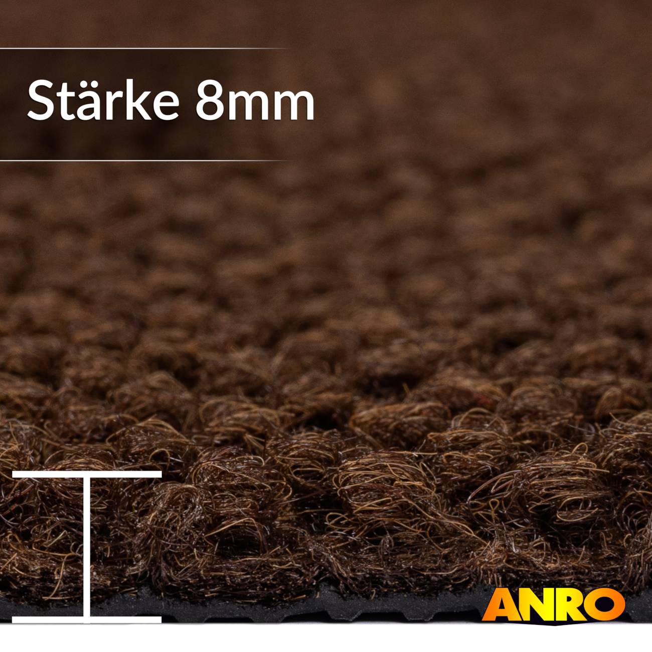 Fußmatte Schmutzfangmatte Fußabtreter Fußabstreifer Sauberlaufmatte robust BOB Braun viele Größen