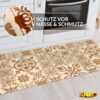 Küchenteppich Küchenläufer abwaschbar Teppichläufer Küche rutschfest Flur Läufer pflegeleicht Ornamentfliesen Breite 67cm