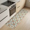 Küchenteppich Küchenläufer abwaschbar Teppichläufer Küche rutschfest Flur Läufer pflegeleicht Vintagefliesen Breite 67cm