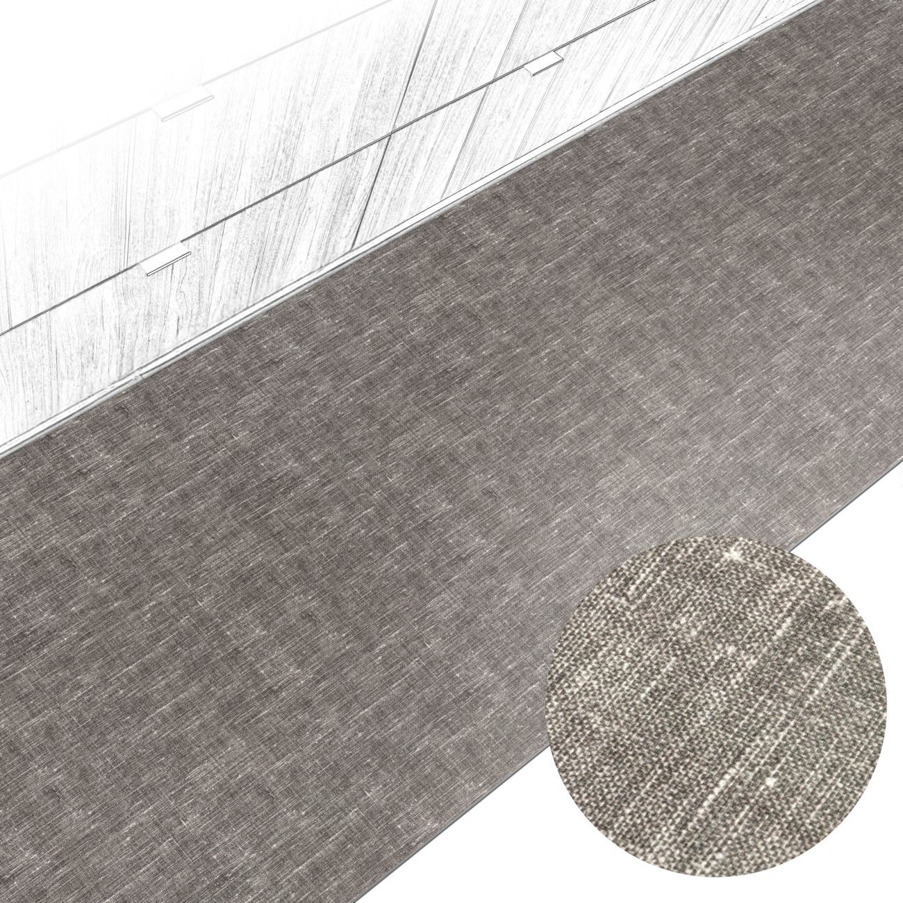 Küchenteppich Küchenläufer abwaschbar Teppichläufer Küche rutschfest Flur Läufer pflegeleicht Uni ANTRe Breite 67cm