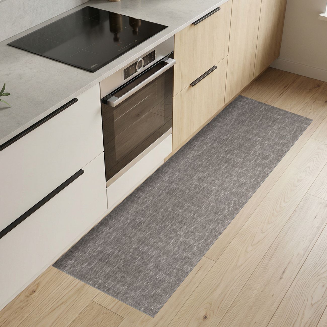 Küchenteppich Küchenläufer abwaschbar Teppichläufer Küche rutschfest Flur Läufer pflegeleicht Uni ANTRe Breite 67cm