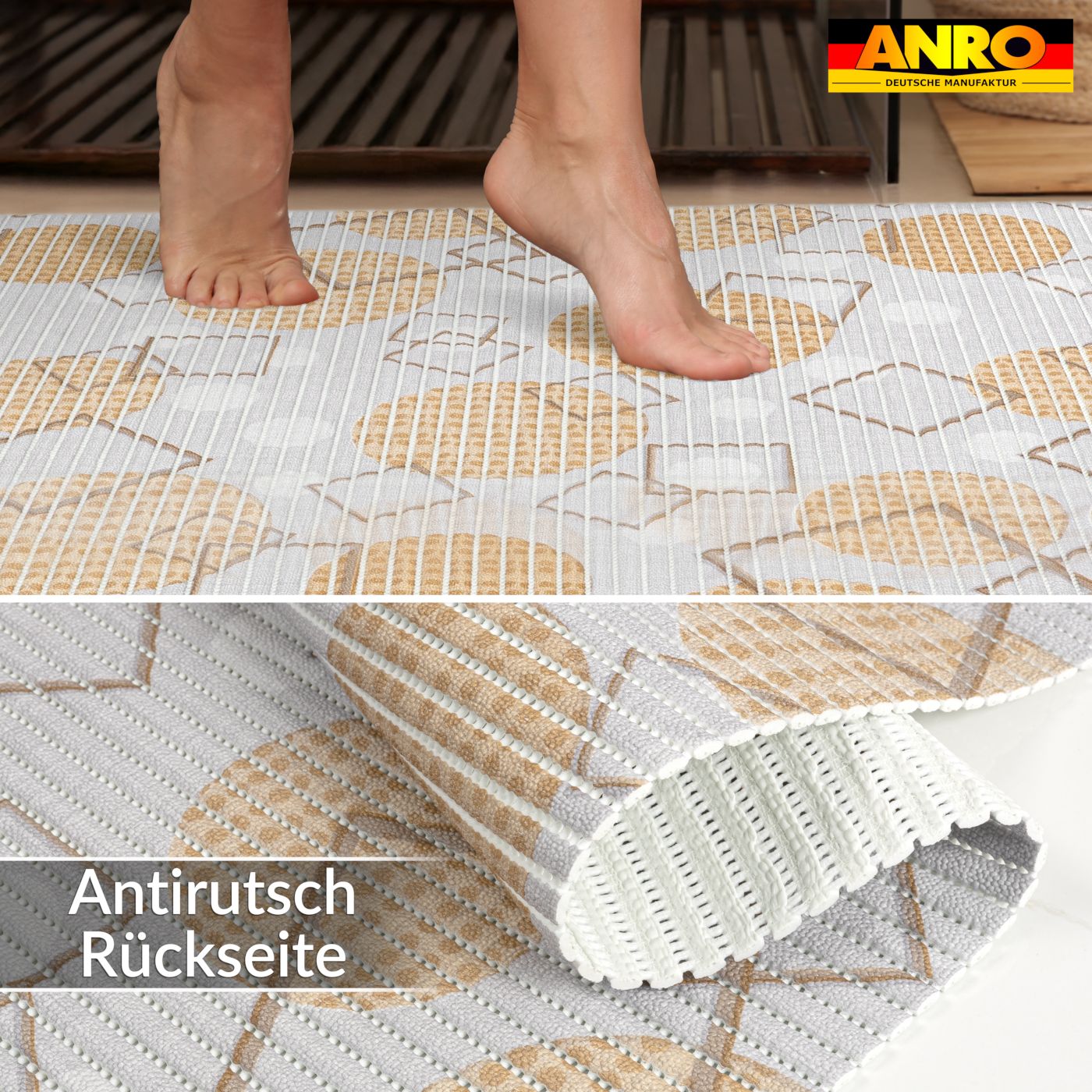 Badematte Weichschaummatte Badvorleger Duschvorleger rutschfest 65cm