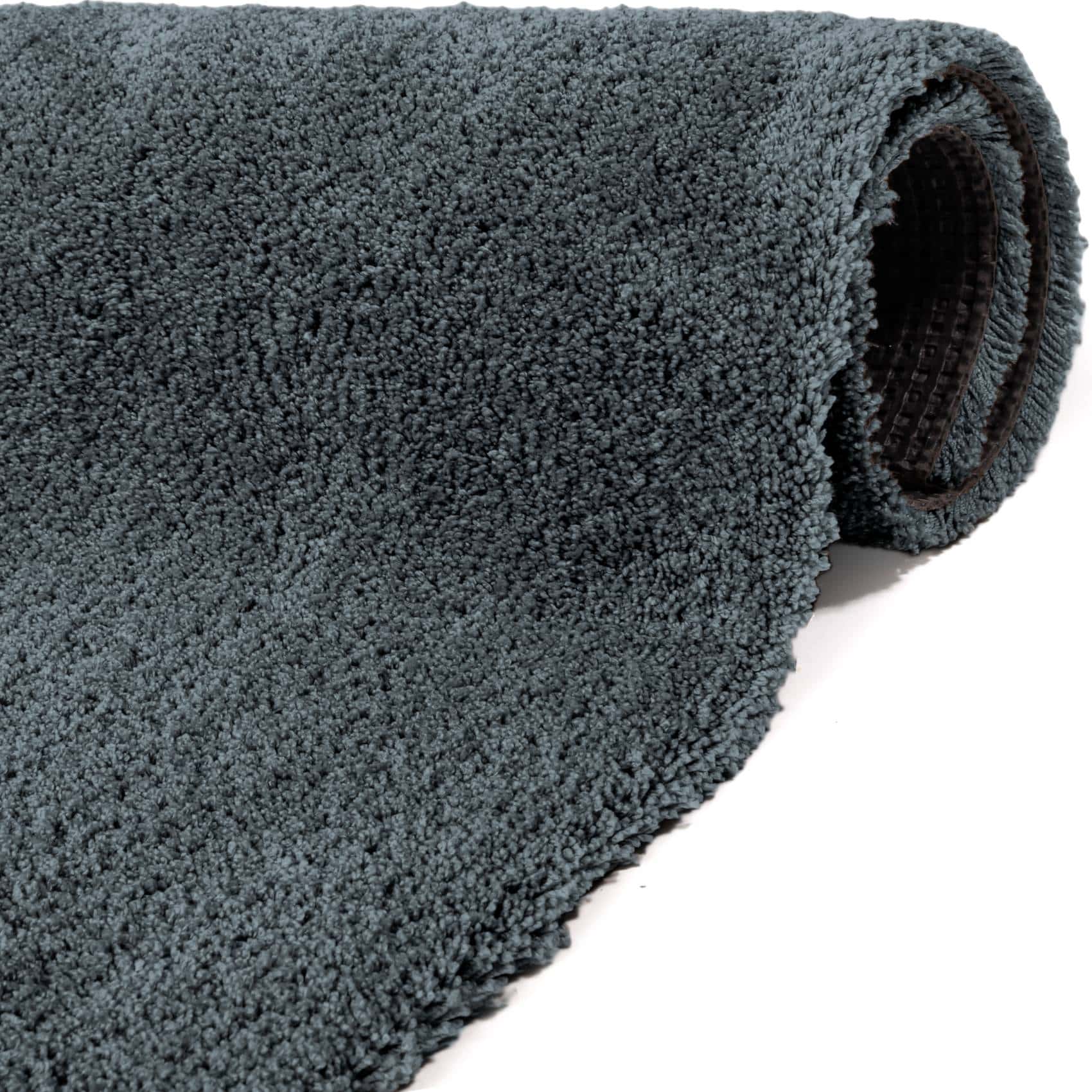 Teppich Wohnzimmer Kurzflor Getuftet Teppichboden Sweethome 3 Farben, 450 × 100 cm, Anthrazit