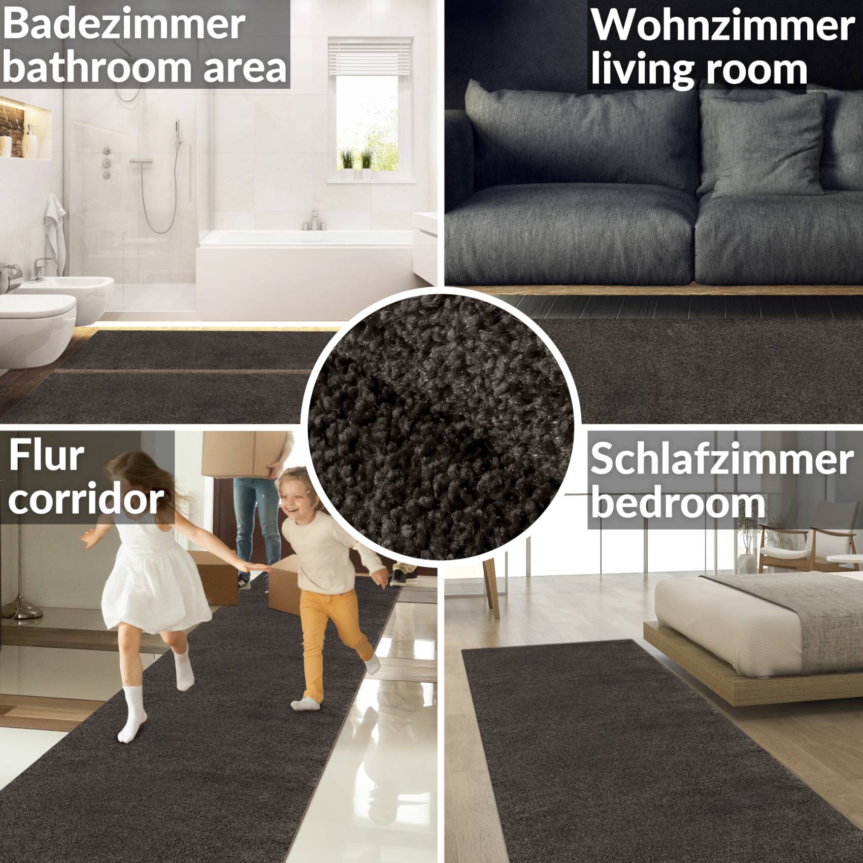 Teppich Princess in Bad, Wohnzimmer, Flur und Schlafzimmer