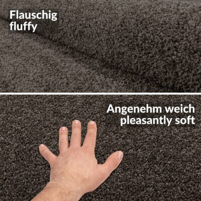 Flauschiger Kurzflor Teppich nach Maß mit weicher Oberfläche